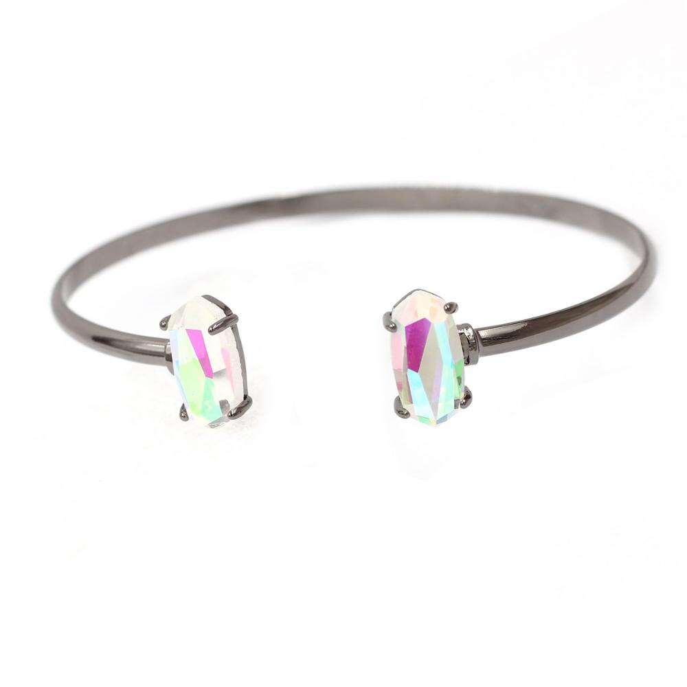 Cristal jóias dichroic cristal pulseira pulseira moda grande manguito bangle para mulher