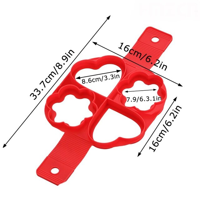 Moldes de silicona antiadherentes para hacer tortitas, para hornear en la cocina, con tapa, CF-226: 5