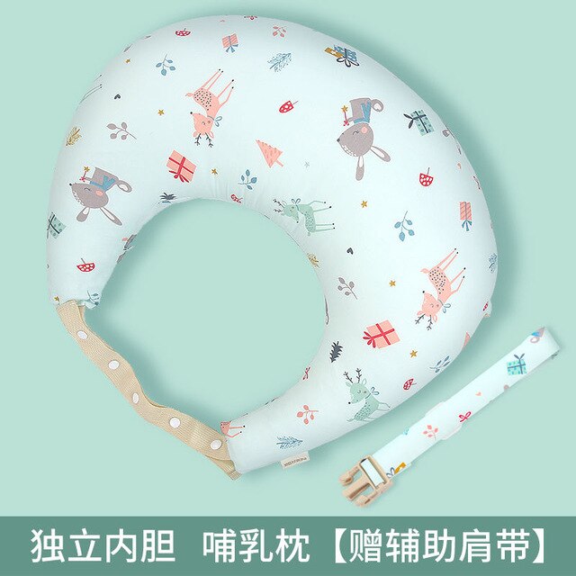 Coussin d'allaitement bébé maternité allaitement multifonction réglable coussin infantile -né alimentation couche lavable couverture: SET A1