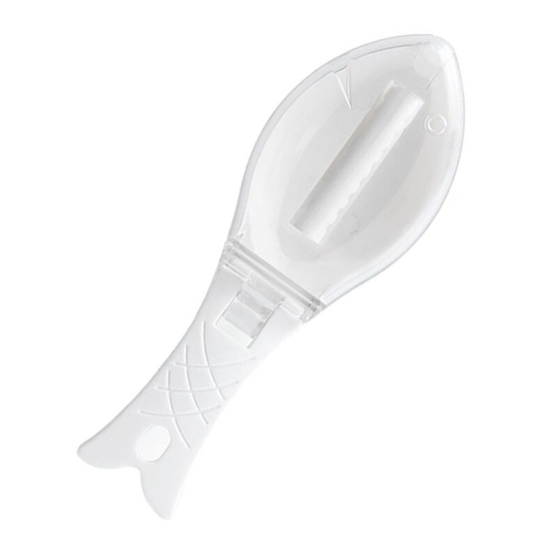Grattoir pour enlever les écailles de poisson rapidement,outil de raclage, couteau de nettoyage, pincettes, accessoires de cuisine, détartreur, nettoyeur, gadget: WHITE