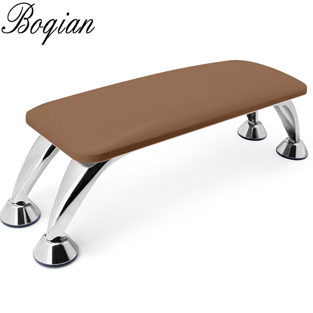 Bqan Nail Hand Kussen Nail Lederen Hand Kussen Rest Manicure Gereedschap Tafel Hand Kussen Kussen Houder Armleuningen Nail Art Stand bureau: Brown