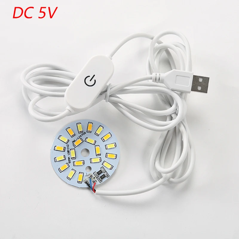 DC5V Input LED lights Online Touch Switch Dimming Controller With 1Meter or 2Meters Line 10W 3colors Change Light Board 50MM.: 44