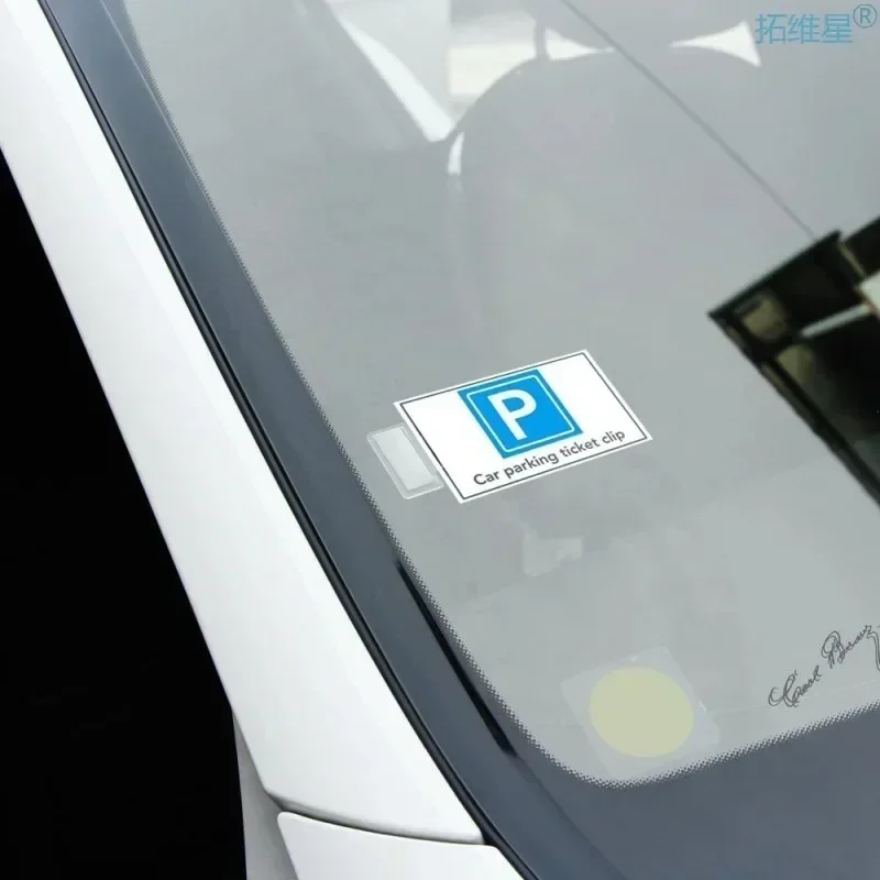 5 STKS Parkeer Ticket Clip Voorruit Kaart Rekening Houder Mount Fastener Organizer Auto Styling Voorruit Stickers Home Office