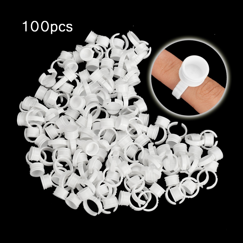 100 stuks tebori microblading tattoo benodigdheden ring tattoo inkt cups medium houders porta pigmentos tatuagem accessoires wegwerp