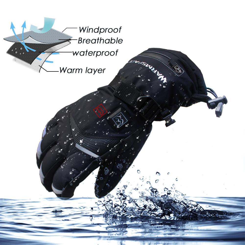 Ski Handschoenen Temperatuur 5 Speed Aanpassing Usb Handwarmer Opladen Verwarming Vinger Verwarming Warme Veiligheid Constante Warme Handschoenen