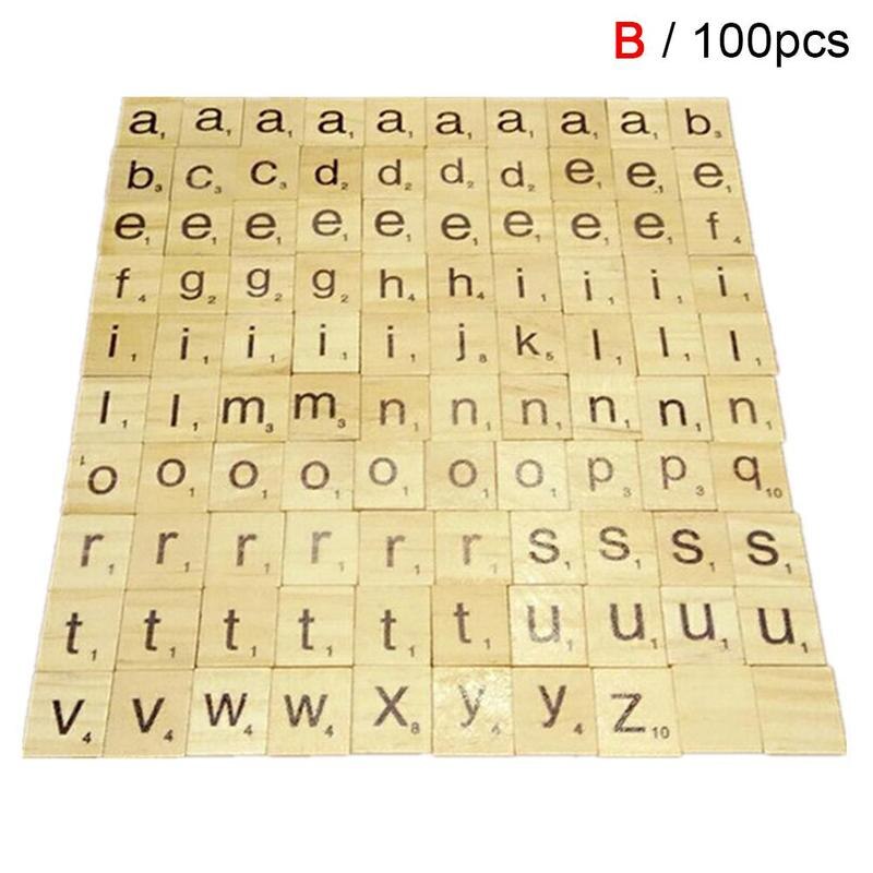 26 Engels Alfabet Houten Pleinen Kinderen Vroege Onderwijs Puzzel Alfabet Hout Chips 100 Packs