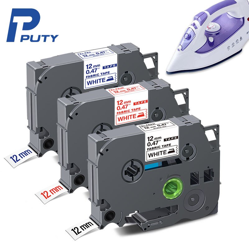 1pk 12mm Fabric Tape Replace Brother FA3 FA3R FA231 Label Tape Fabric Iron on Label Compatible Brother PT Label Maker h110