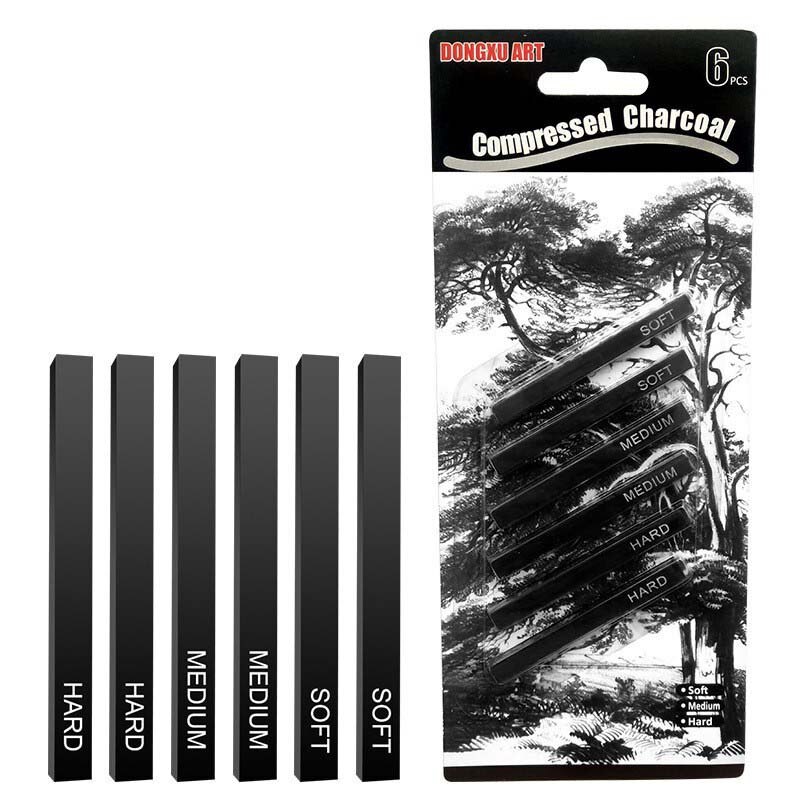 Compressed Charcoal Thick Willow Charcoal Sticks for Sketching and Drawing Graphite Pencils Art Painting Supplies