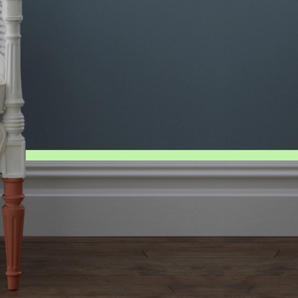Hjem soveværelse entré fodliste selvlysende wallsticker glød i mørket pvc strip glød ornament mærkat børneværelse stue mærkat