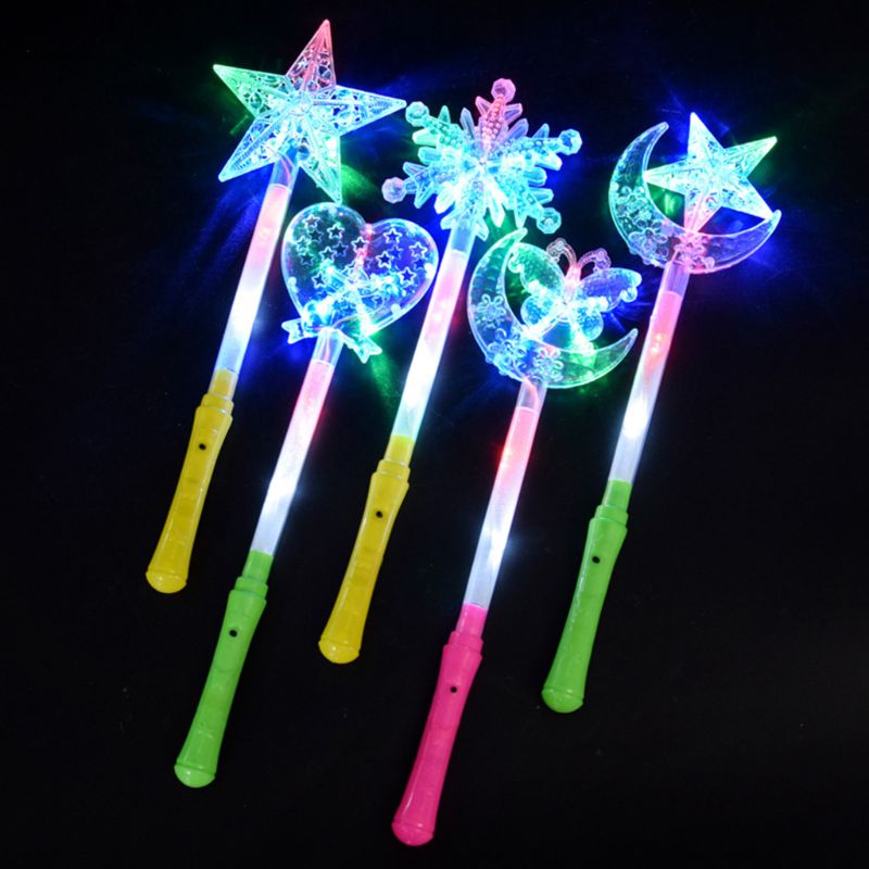 Blinkende Lichter up Glow Sticks Partei Weihnachten Stern Schneeflocke Blinkt Sticks