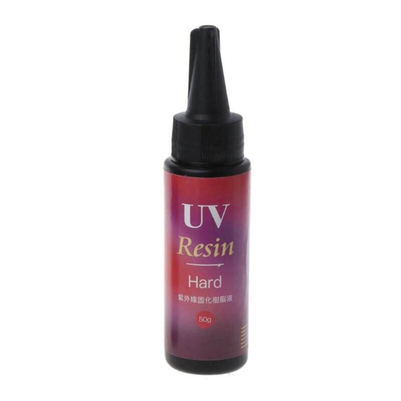 High Transparency Low Odor UV Resin Glue Diy Manual UV Curing Shadowless Glue: 50g