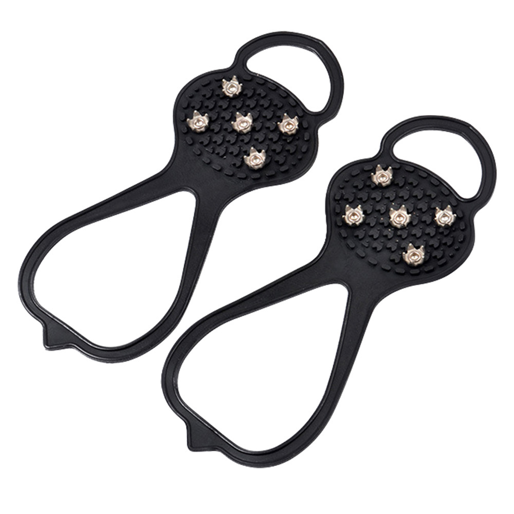 Zapatos de pinza de hielo para niños, crampones de hierro, antideslizantes, suministros de viaje, pinchos para caminar sobre la nieve, 1 par: Default Title