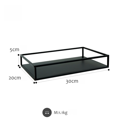 Sweetgo svarta förvaringsställ geometribricka 1 st köksdekorationer verktyg tillbehör 3 våningar järnram parfymhållare: 30cm