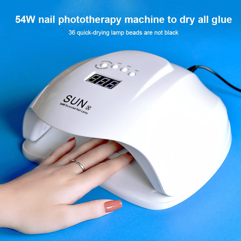 54W Nail Art Uv/Led Fototherapie Machine Bakken Nail Lamp High-Power Nail Drogers 36 Led Kraal lamp Nail Lamp Nail Art Tool