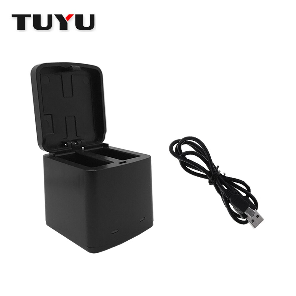 TUYU Sports Camera Accessories 1380mAh Rechargeable Action Camera Battery with USB Dual Battery Charger for Eken H9 H8R H6S H5S: charger