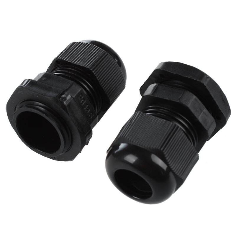 ! 30 Pcs PG13.5 Black Plastic 6mm to 12mm Dia Cable Glands Fastening Connector