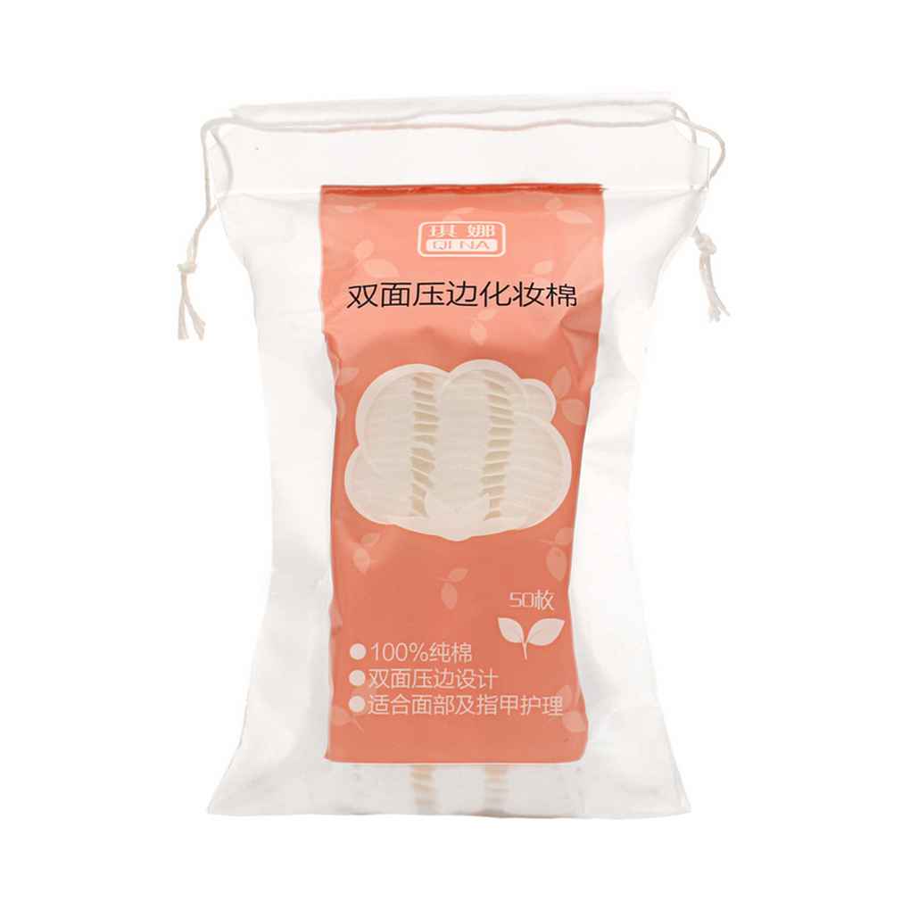 50PCS Double-sided Pressed Cotton Pads For Makeup Nail Polish Remover Wipes Hydropathic Cleansing Beauty Tool Facial Wipe Cotton: Default Title