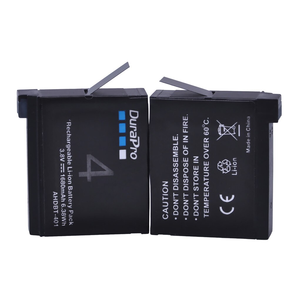 4pc 1680mAH AHDBT-401 AHDBT401 AHDBT 401 Digital Kamera Batterie + LED 3-Hafen Ladegerät für AHDBT401 GoPro Held 4 HD Kamera bateria: 2 Batterie