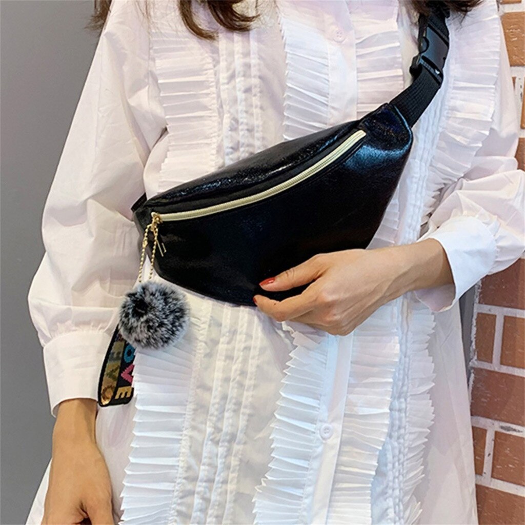 Kæde brystpakke banana taljetaske mærke bæltetaske kvinder taljepakke pu læder brysttaske mavetaske