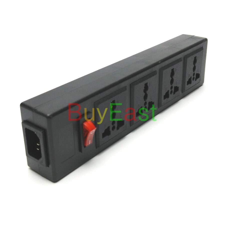 UK Plug 4 Ways Multi Outlet Extension Power Strip Convert World Plug With LED Main Switch AC100~250V Max 13A