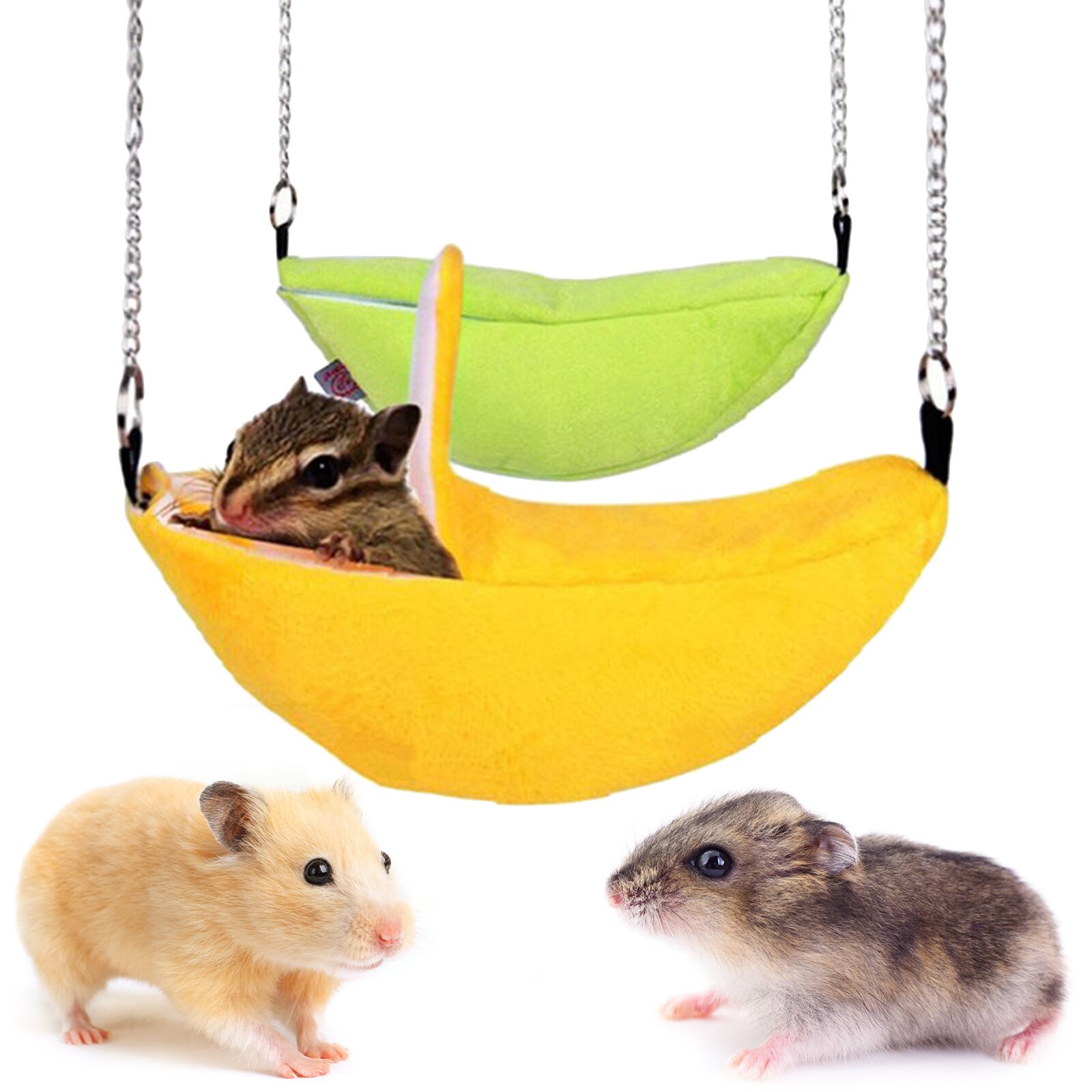 Hamster bomuld reden banan form hus hængekøjer køjeseng hus legetøj bur til sukker svævefly hamster lille dyr fugl kæledyr forsyninger