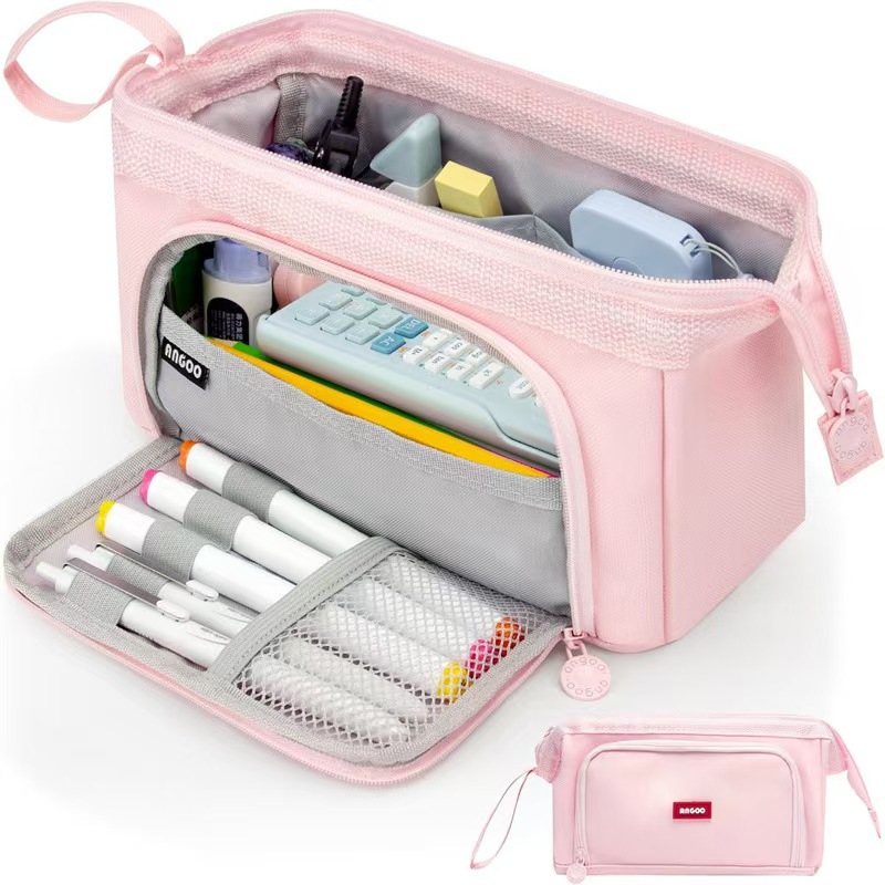 Back To School Pencil Case Large Capacity Student Stationery Case Pencil Bag High Value Cosmetics Bag Multi-function Pencil Case: Yellow