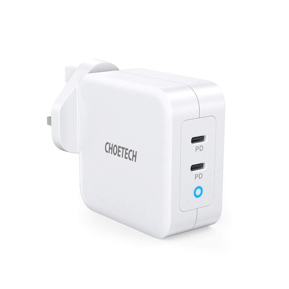 100W GaN Dual USB tipo-C cargador para iPad Pro cargador de pared para iPhone 11 Pro Teléfono para Samsung/Huawei/ASUS/Lenovo/DELL Tablet: Reino Unido