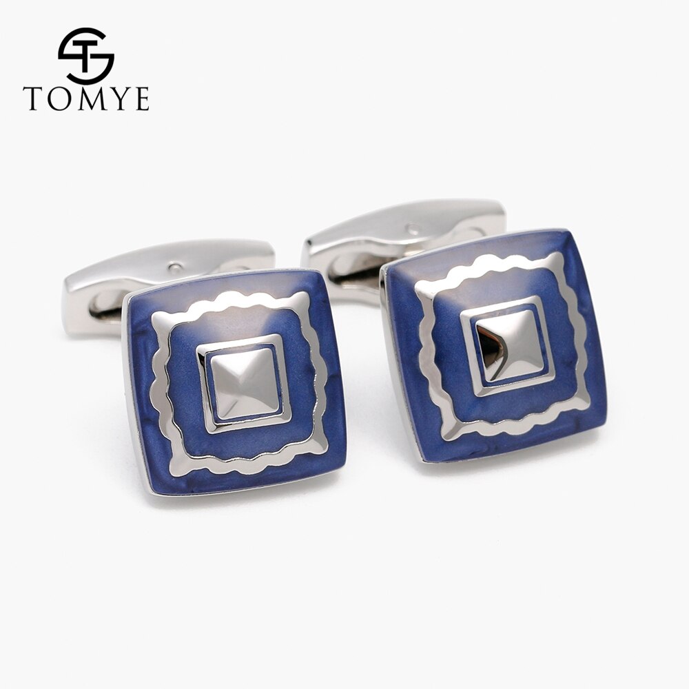 TOMYE Novelty Gold Cufflinks Square Copper Shirt Cufflinks For Mens XK18S380: XK18S379