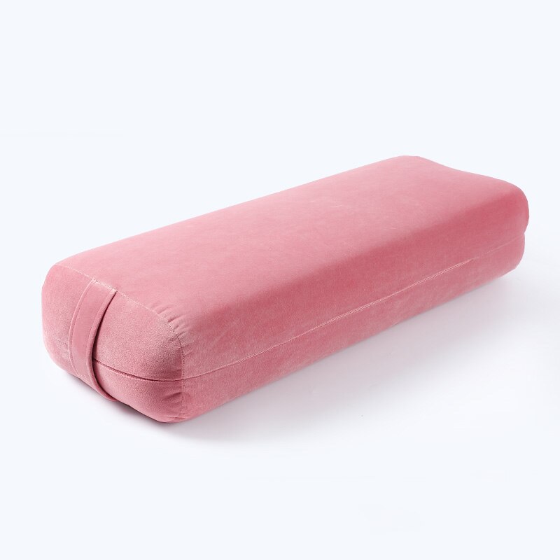 Yoga Bolster Pillow for Meditation and Support - Rectangular Yoga Cushion - Yoga Accessories from Machine Washable with Carry Ha: Pink