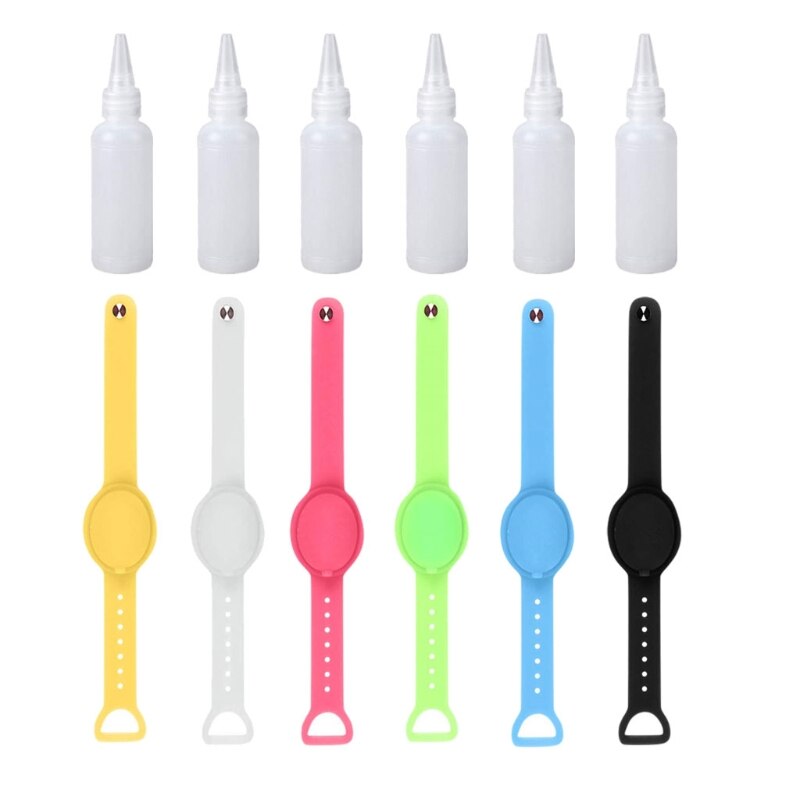 Pcs Liquid Wristband Hand Dispenser Silicone Refillable Wristband for Adult Kid