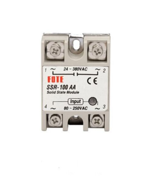 Ssr-60aa/80AA/100AA AC sterowanie AC SSR biała powłoka pojedyncza faza półprzewodnikowa przekaźnik: SSR-100AA