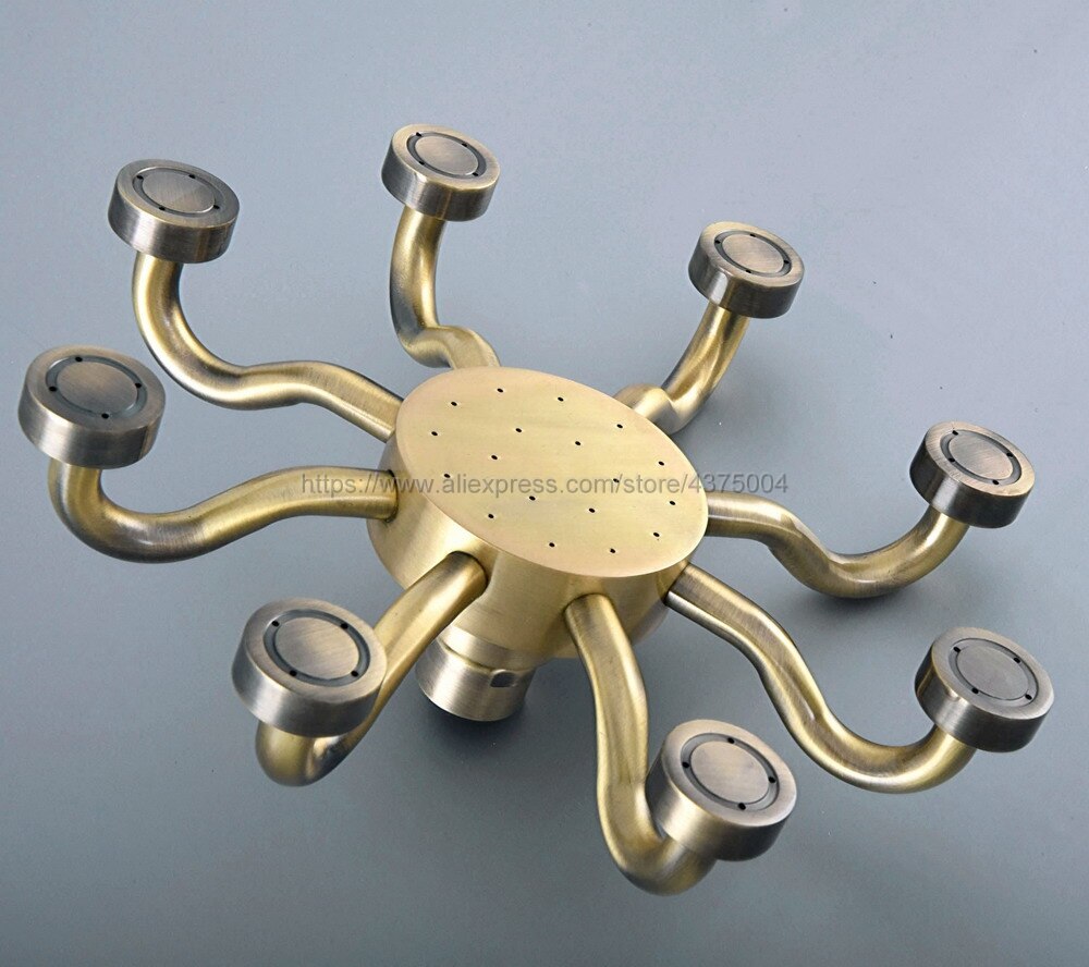 8 Inch Rainfall Shower Head Rainfall Bathroom Top Sprayer Antique Bronze Rain Showerhead Nsh250