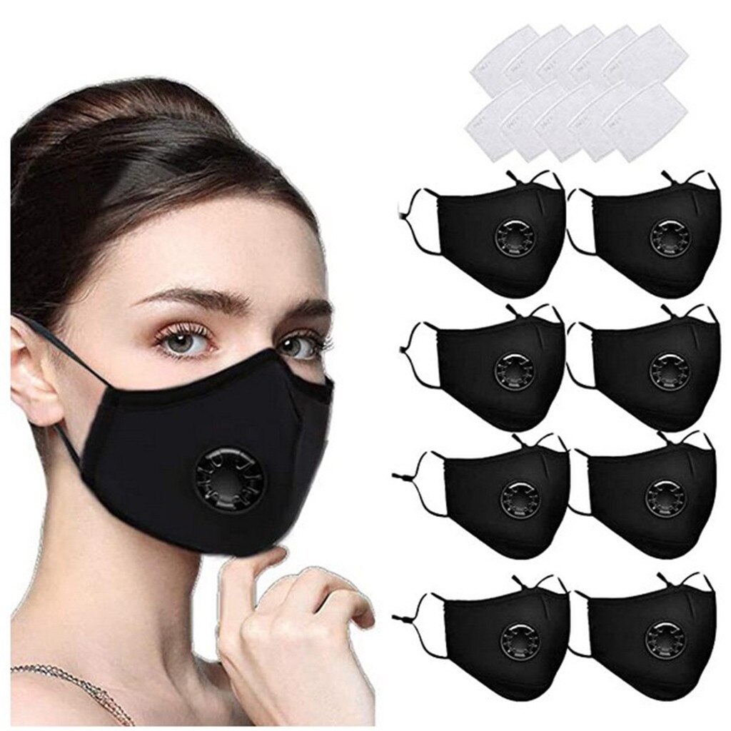 8 + 16Pcs Lot Mond Maskers Voor Vrouwen Mannen Gezicht Cover Met Klep Masker Wasbare Masker Geschikt Voor Volwassen outdoor Daily Mascarilla