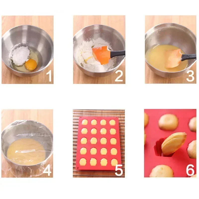 Mini Lebensmittel Klasse Madeleine Silikon Kuchen bilden Cookie bilden DIY Hülse Backform bilden Küche Backformen Zubehör