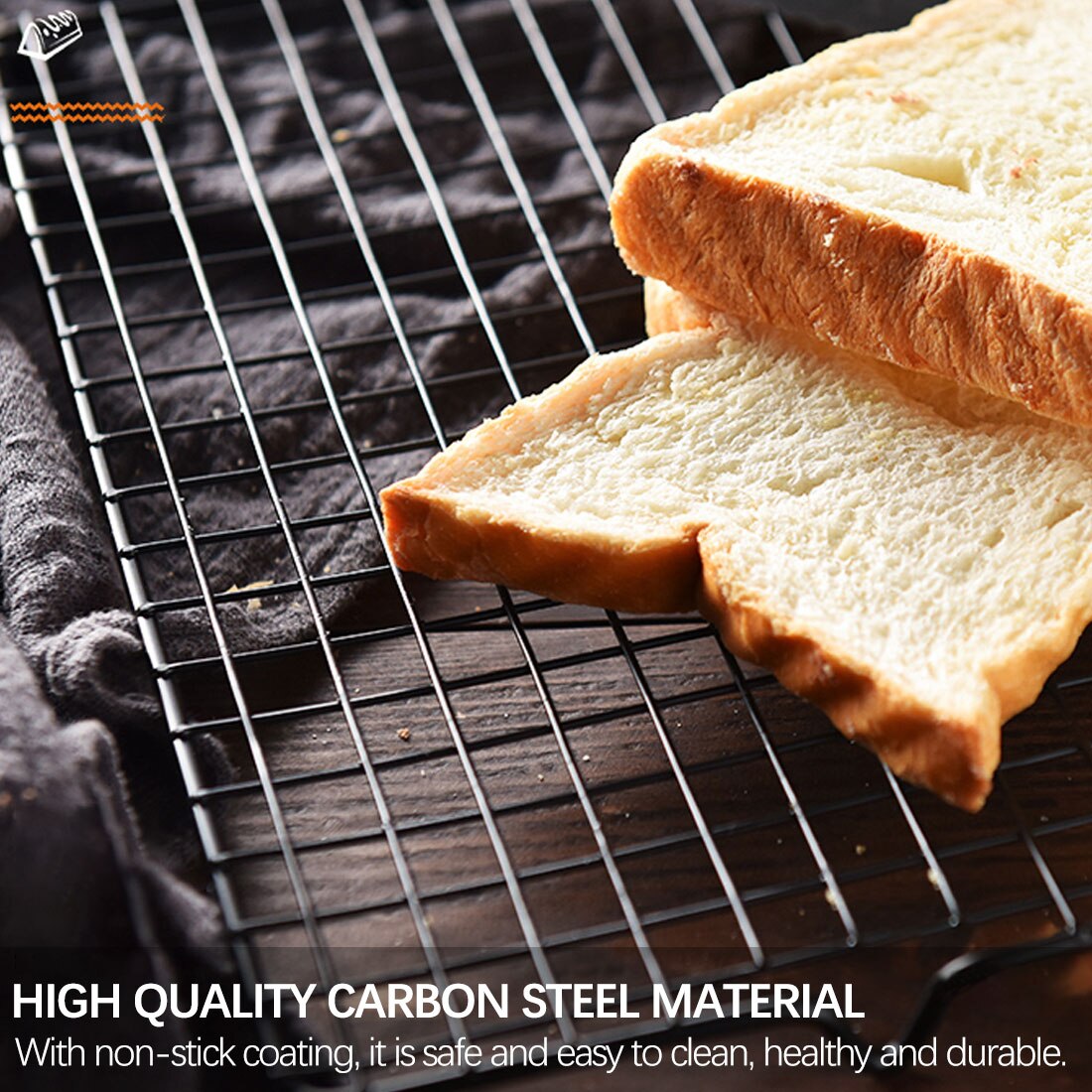Griglia di raffreddamento per torte in metallo antiaderente in acciaio inossidabile biscotti a rete biscotti supporto per asciugatura del Pannello strumenti per teglia da cucina
