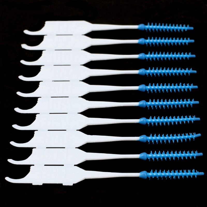 200Pcs/Box Soft Silicone Floss Interdental Brush Disposable Teeth Stick Toothpicks Floss Tooth Pick Oral Care Brush Clean