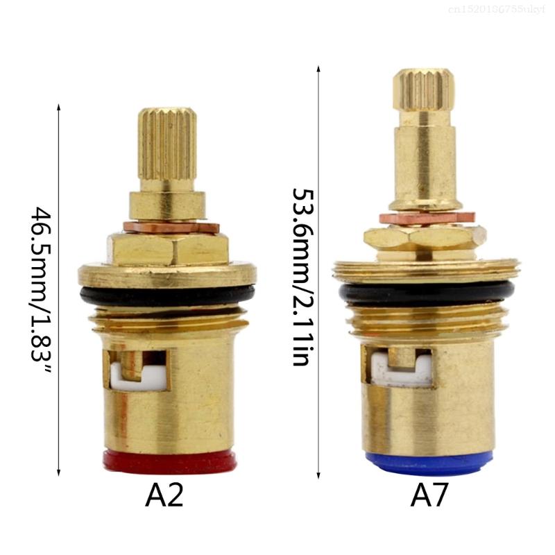 Brass Ceramic Cartridge Inner Faucet for Valve Faucet Cartridge 20 Teeth Replacement Tap Valves for Bathroom Kitche