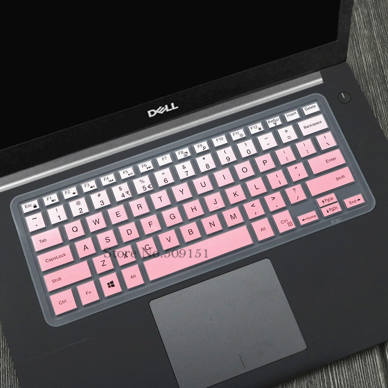 15 inch Silicone Laptop keyboard Cover Skin Protector For DELL Precision M5510 M5520 M5530 5510 5520 5525 5530 Notebook: Gradient pink
