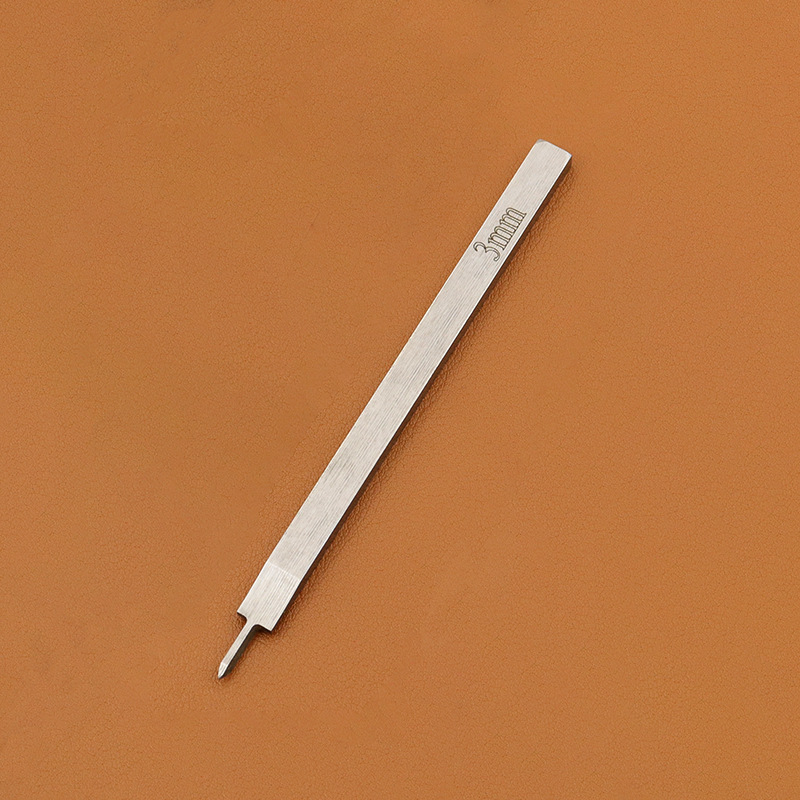 Cincel de Metal y cuero de 1/2/4/6 puntas, herramienta de costura, punzón de diamante, artesanía de cuero y hierro, completamente pulido, 3/4mm: 3mm spacing-1 prong