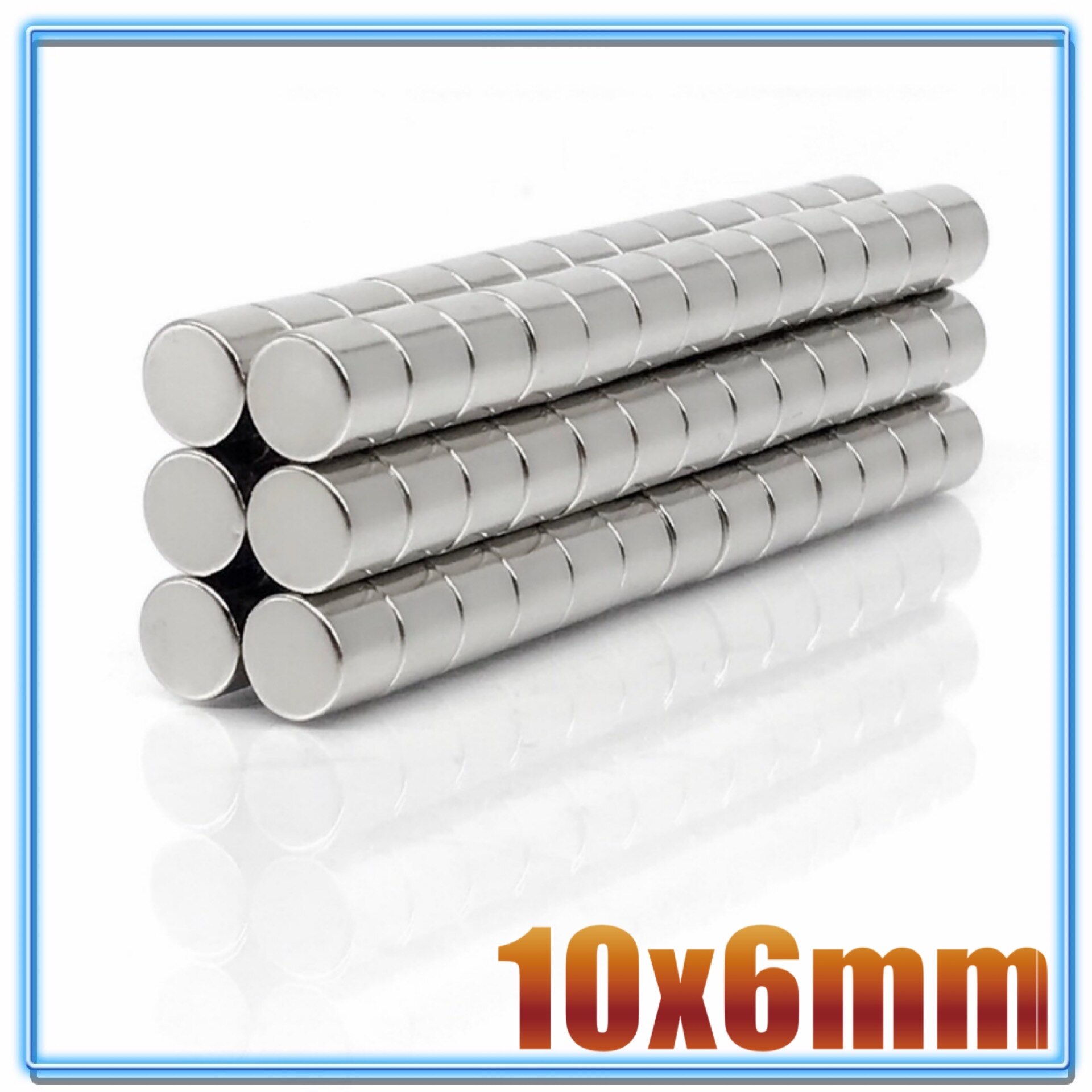 100 pièces aimant rond 10x1 10x2 10x3 10x4 10x5 10X8 10x10mm aimant néodyme Permanent NdFeB Super fort aimants puissants 10X1.5: 10x6(100Pcs)