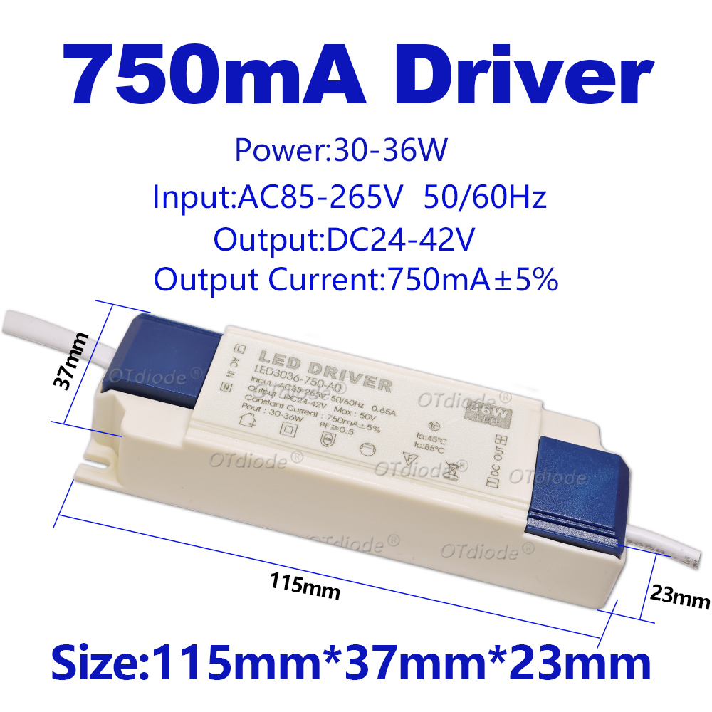 110V 220V 30W 36W 40W 50W LED-Treiber DC24-42V 700mA 750mA 900mA 1050mA 1200mA 1500mA flimmerfreie Stromversorgung Außenbeleuchtung: Schwarz / 380V
