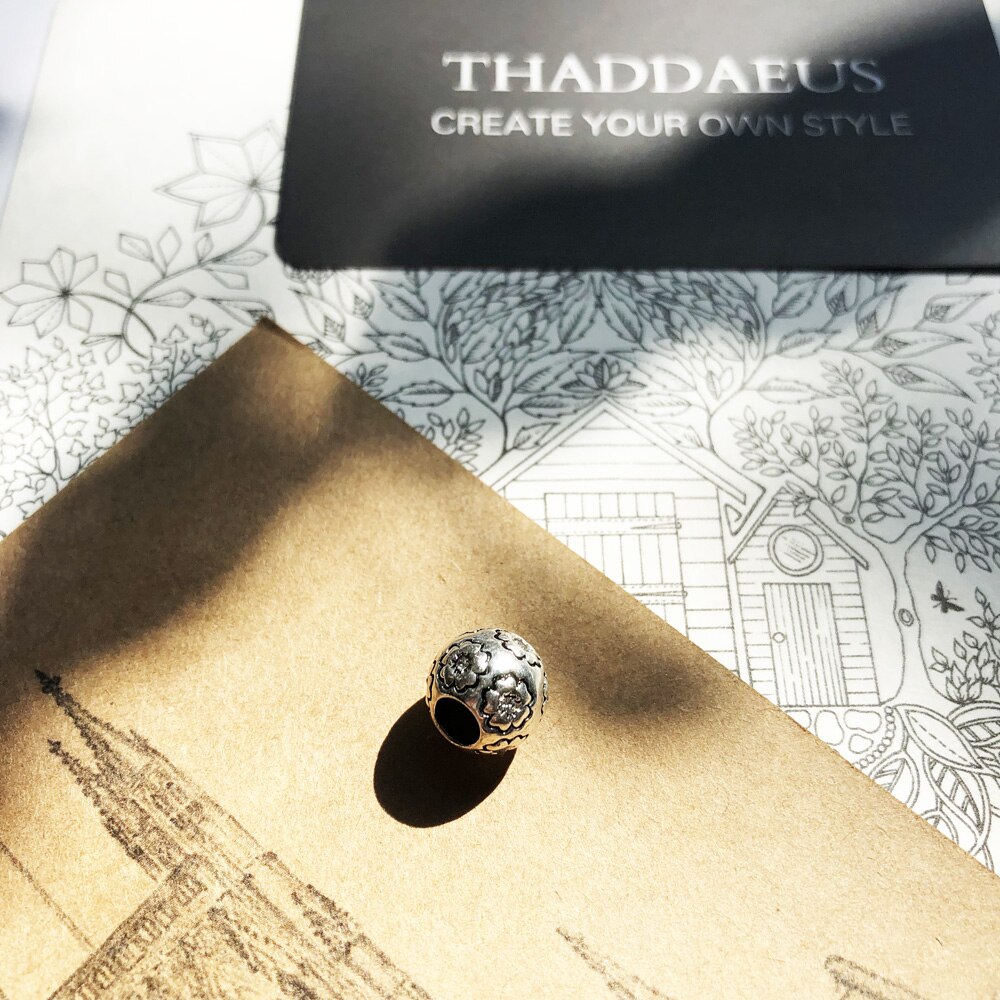 Beads Sakura, Silver & Rhinestone Beads Fits Bracelet Thomas Necklace Jewelry Accessories For Women & Men