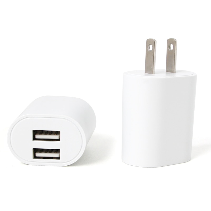 1PC US Adapter 5V2.1A Dual USB Charger For Smart Mobile Phone Charging AC/DC Adaptor Travel in Japan Thailand Canada Mexico
