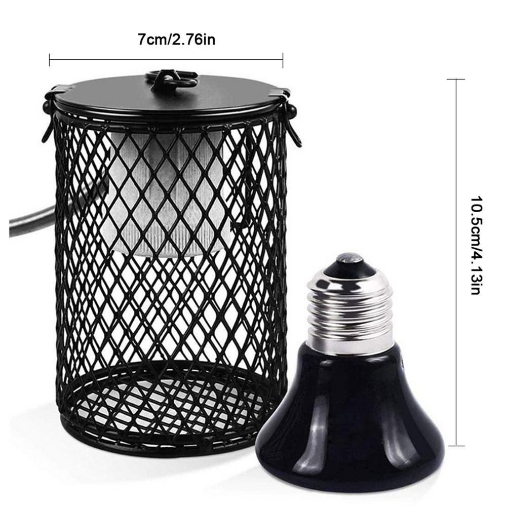 Reptile Heater Guard Heating Bulb Lamp Enclosure Cage Protector Metal Mesh Lamp Ceramic Heating Lamp