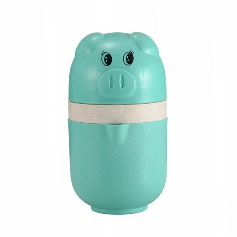 Mini Juicer Cute Pig Mini Manual Juicer Household Fruit Orange Citrus Juice Bottle Squeezer GQ: Green