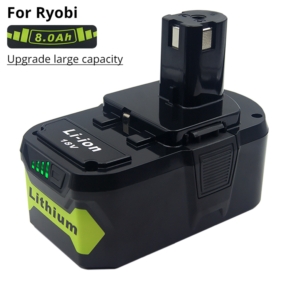 RB18L50 RB18L40 18 V 8,0 Ah/6,0 Ah/2,5 Ah Li-Ionen-Akku für Ryobi ONE+ BPL1820 P108 P109 P106 P105 P104 P103 RB18L60