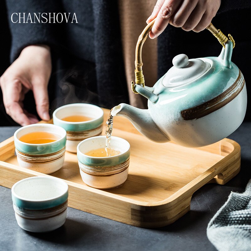 CHANSHOVA 120ml Style chinois traditionnel couleur glaçure tasse à thé en céramique porcelaine petite et grande tasse à café H038