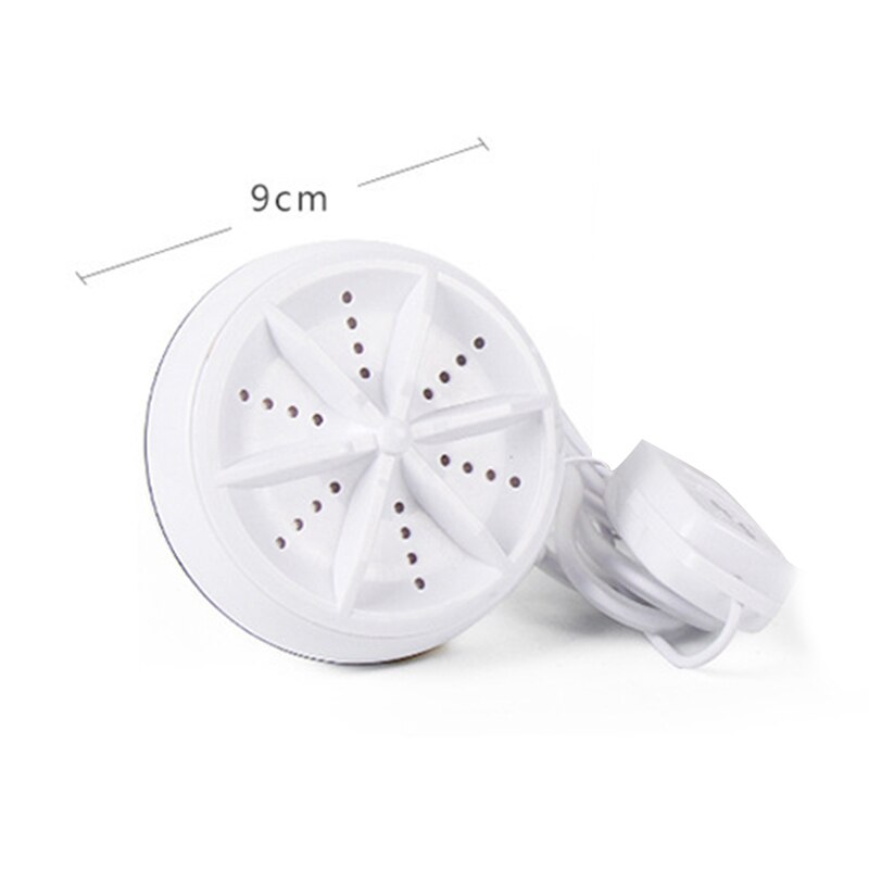 Machine à laver à ultrasons multifonctionnelle, ronde de 9cm, Mini outil de nettoyage Portable pour voyage et utilisation en extérieur F2