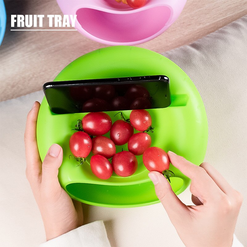 Creatieve Vorm Lui Snack Kom 1 Pcs Moderne Woonkamer Plastic Dubbele Lagen Snack Opbergdoos Kom Clazy Fruitschaal kom