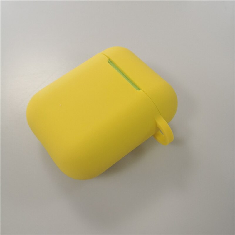 Para apple i9s/i10/i11/i12 sem fio bluetooth fone de ouvido macio silicone capa protetora caso caixa de armazenamento escudo i12 fone de ouvido casos: lemon yellow
